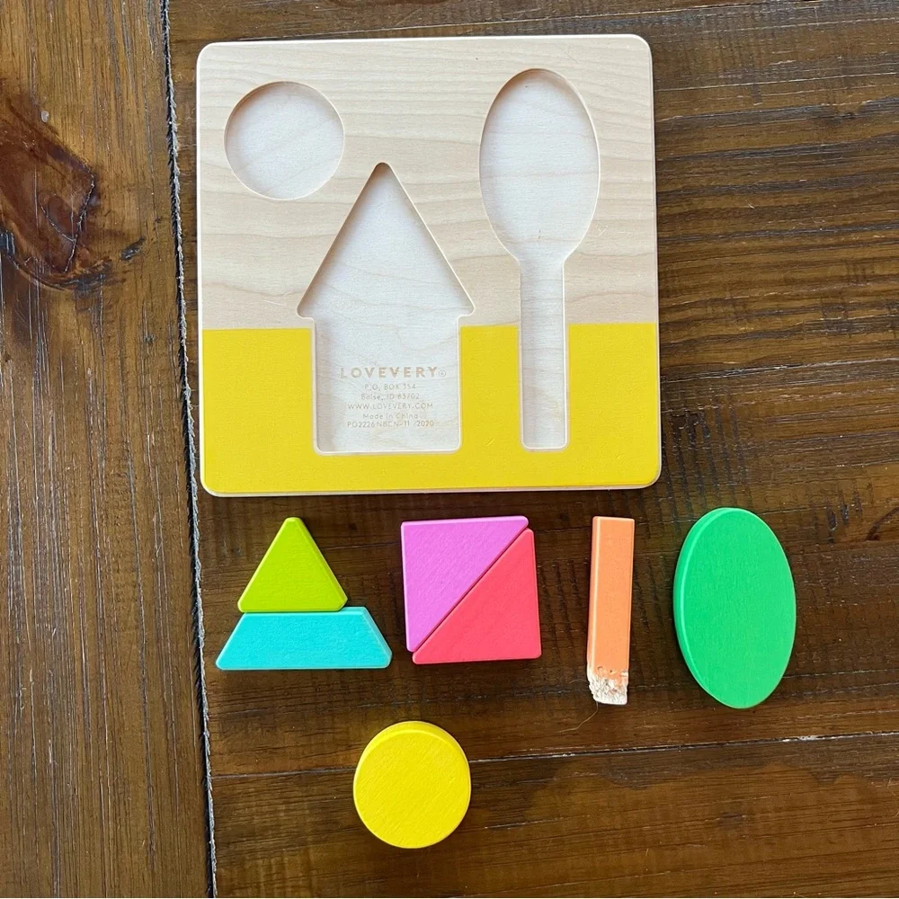 Lovevery Montessori Colorful Wooden double sided sunny day Puzzle